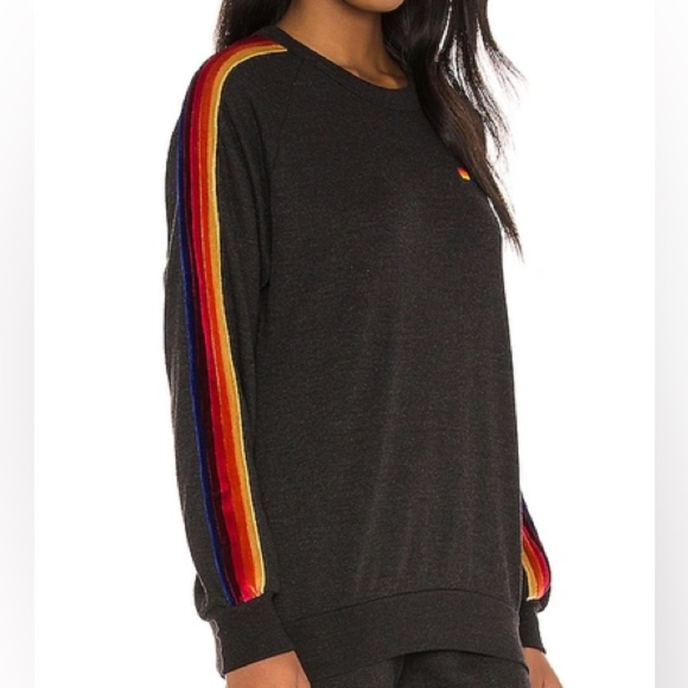 Aviator Nation Classic Velvet Relaxed Sweatshirt size small